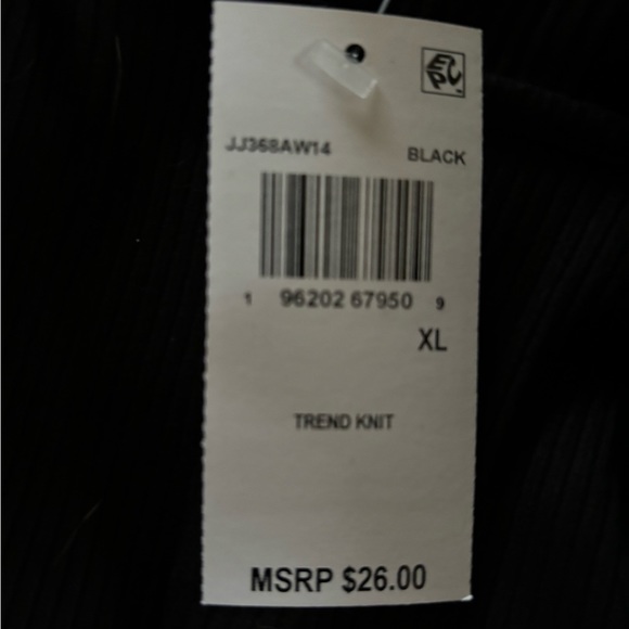 CRAVE FAME JUNIORS' LONG-SLEEVE RIBBED CUTOUT TOP IN BLACK - Picture 2 of 2